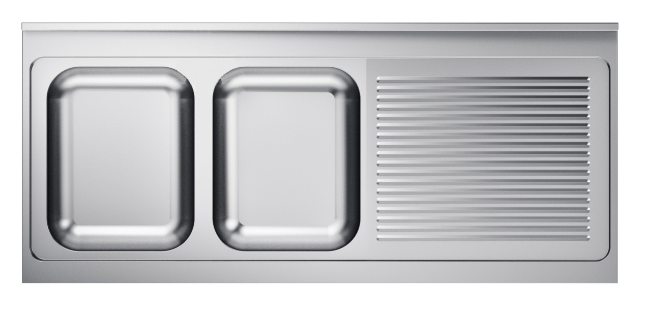 600 ÉVIER 2 À GAUCHE 2000 COMBESTEEL 7013.1400