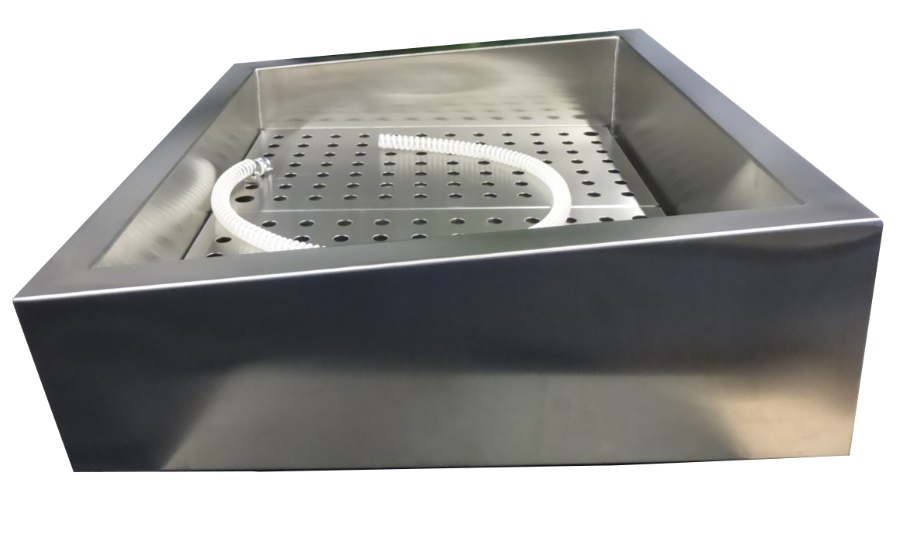 BAC À GLACE PILÉE INCLINÉ 1/1 GN AISI 304  VIDANGE CÔTÉ FONCTIONNEMENT COMBISTEEL 7013.2780