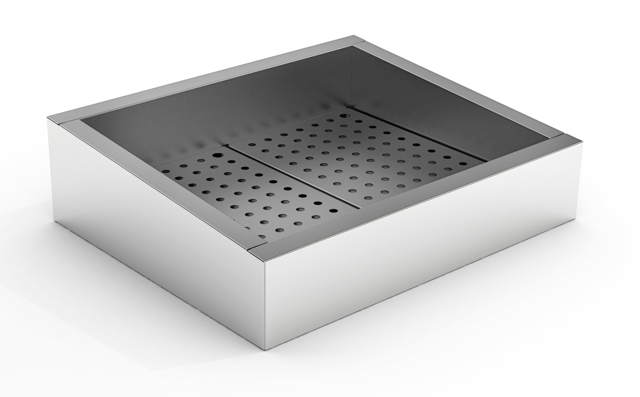 BAC À GLACE PILÉE INCLINÉ 2/1 GN AISI 304  VIDANGE CÔTÉ FONCTIONNEMENT COMBISTEEL 7013.2785