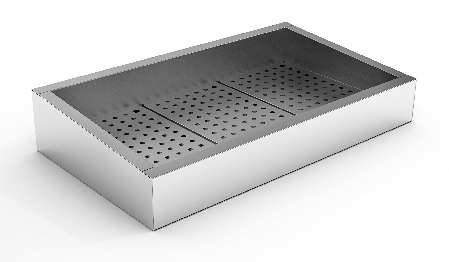 BAC À GLACE PILÉE INCLINÉ 3/1 GN AISI 304  VIDANGE CÔTÉ FONCTIONNEMENT COMBISTEEL 7013.2790