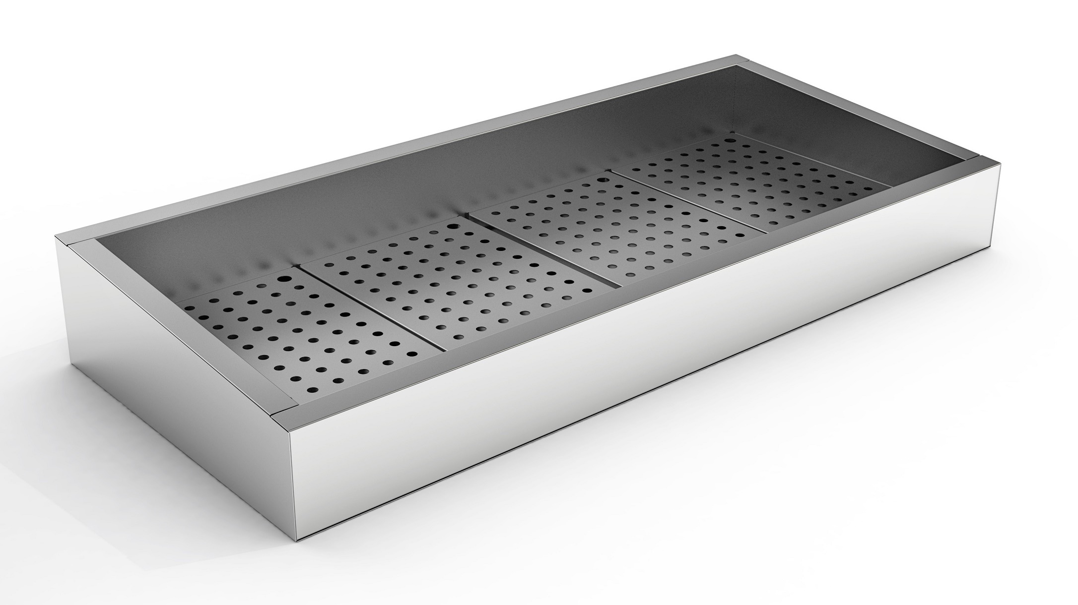 BAC À GLACE PILÉE INCLINÉ 4/1 GN AISI 304  VIDANGE CÔTÉ FONCTIONNEMENT COMBISTEEL 7013.2795