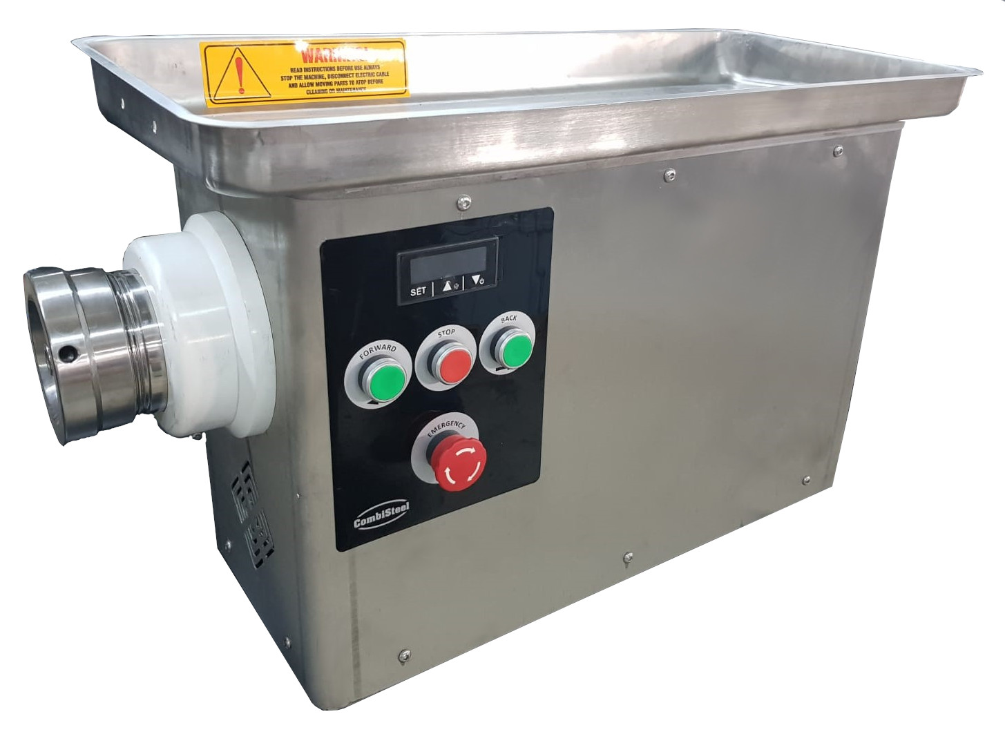 HACHOIR 22 - 400 KG/H - 230V  AVEC TÊTE EN ACIER RÉFRIGÉRÉE INOXYDABLE COMBESTEEL 7054.0060