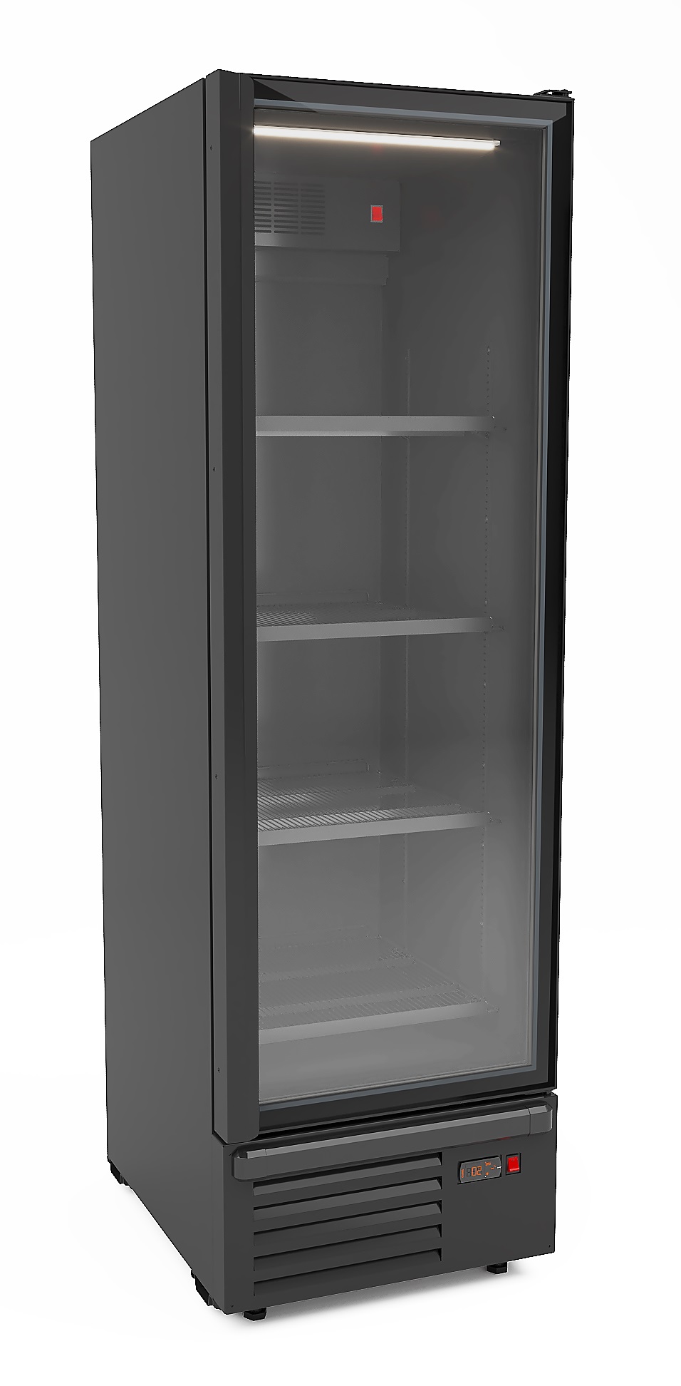 RÉFRIGÉRATEUR 1 PORTE EN VERRE NOIR 550L COMBESTEEL 7072.1100