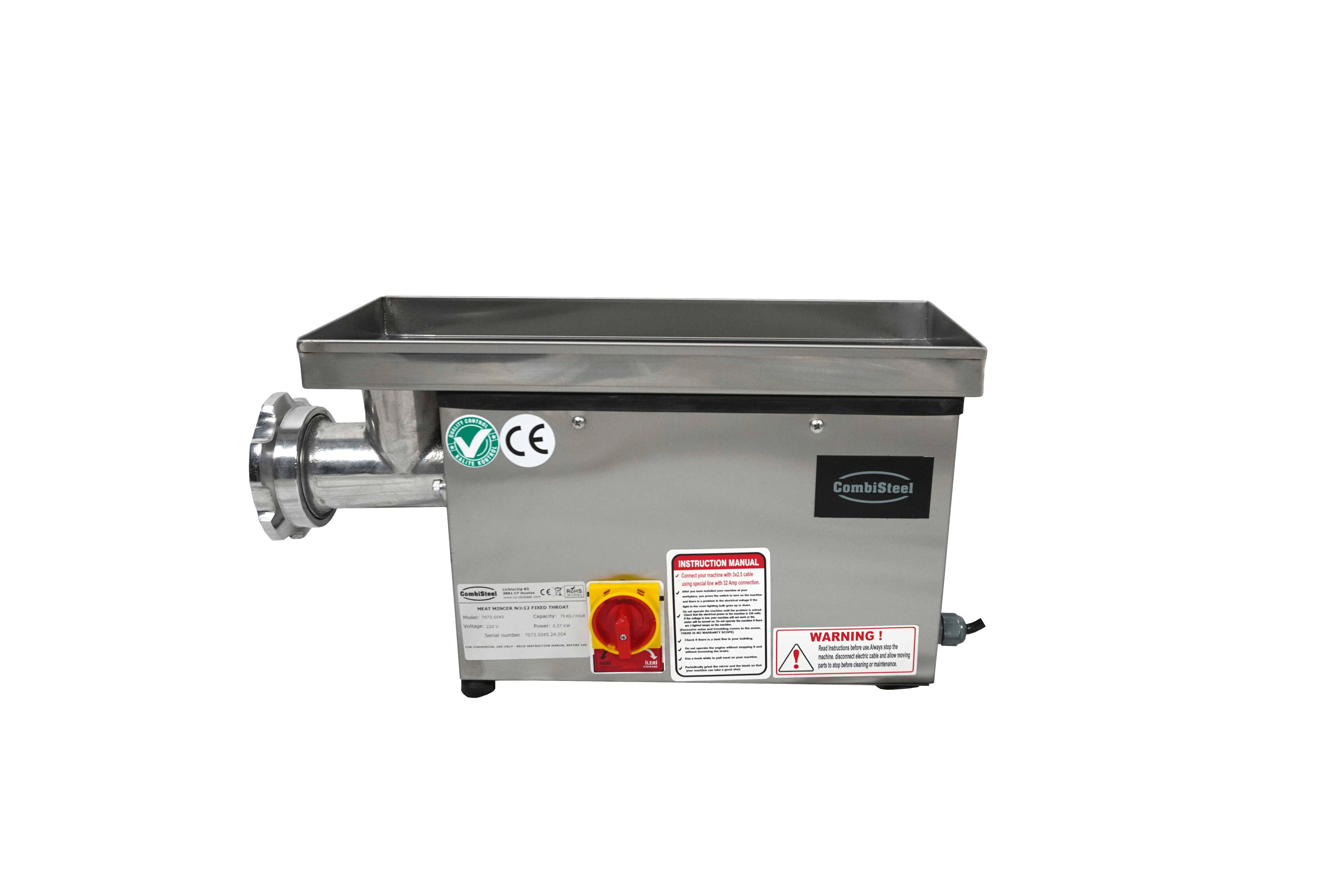 HACHOIR 12 - 75KG/H 230V - AVEC TÊTE FIXE COMBESTEEL 7073.0045