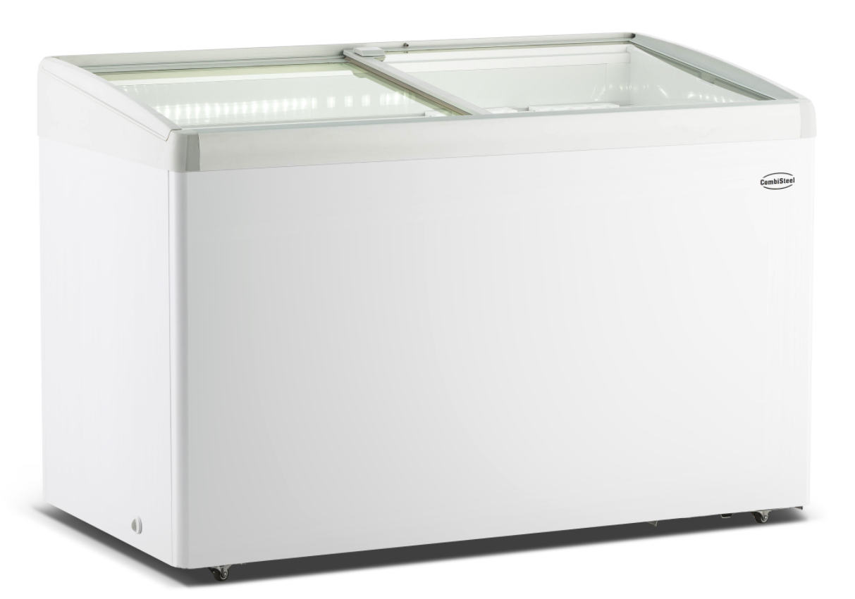 CONGÉLATEUR BAHUT COUVERCLE EN VERRE LOTTE-396 COMBESTEEL 7086.0035