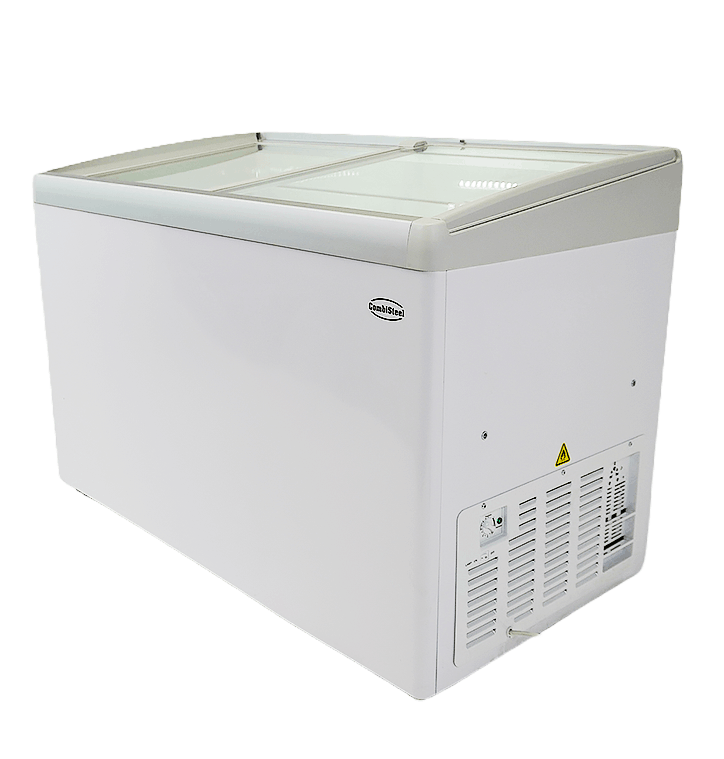 CONGÉLATEUR BAHUT COUVERCLE EN VERRE LOTTE-396 COMBESTEEL 7086.0035