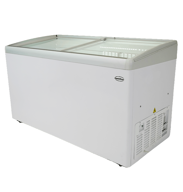 CONGÉLATEUR BAHUT COUVERCLE EN VERRE LOTTE-456 COMBESTEEL 7086.0040