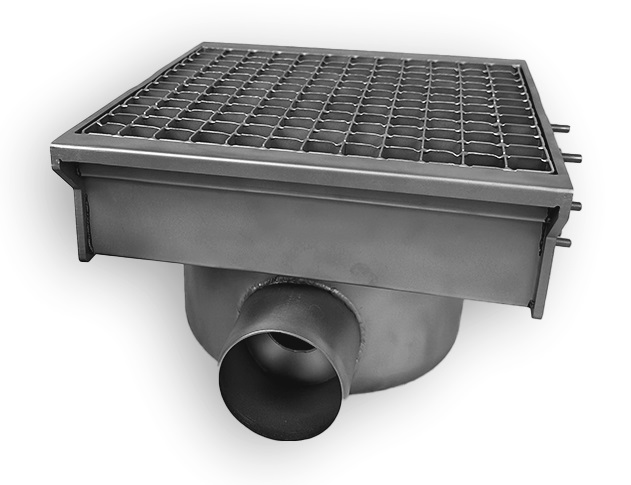 DRAIN INOX 300X265 AVEC 1 SORTIE POUR GOUTTIÈRE À FENTE COMBESTEEL 7107.0020