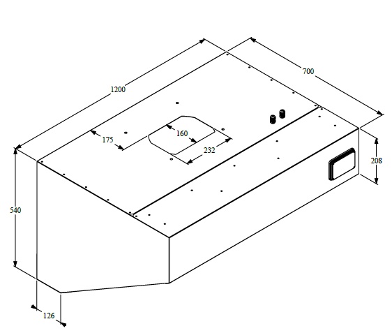 700 HOTTES MURALES COMPLET 1200 COMBESTEEL 7333.0705