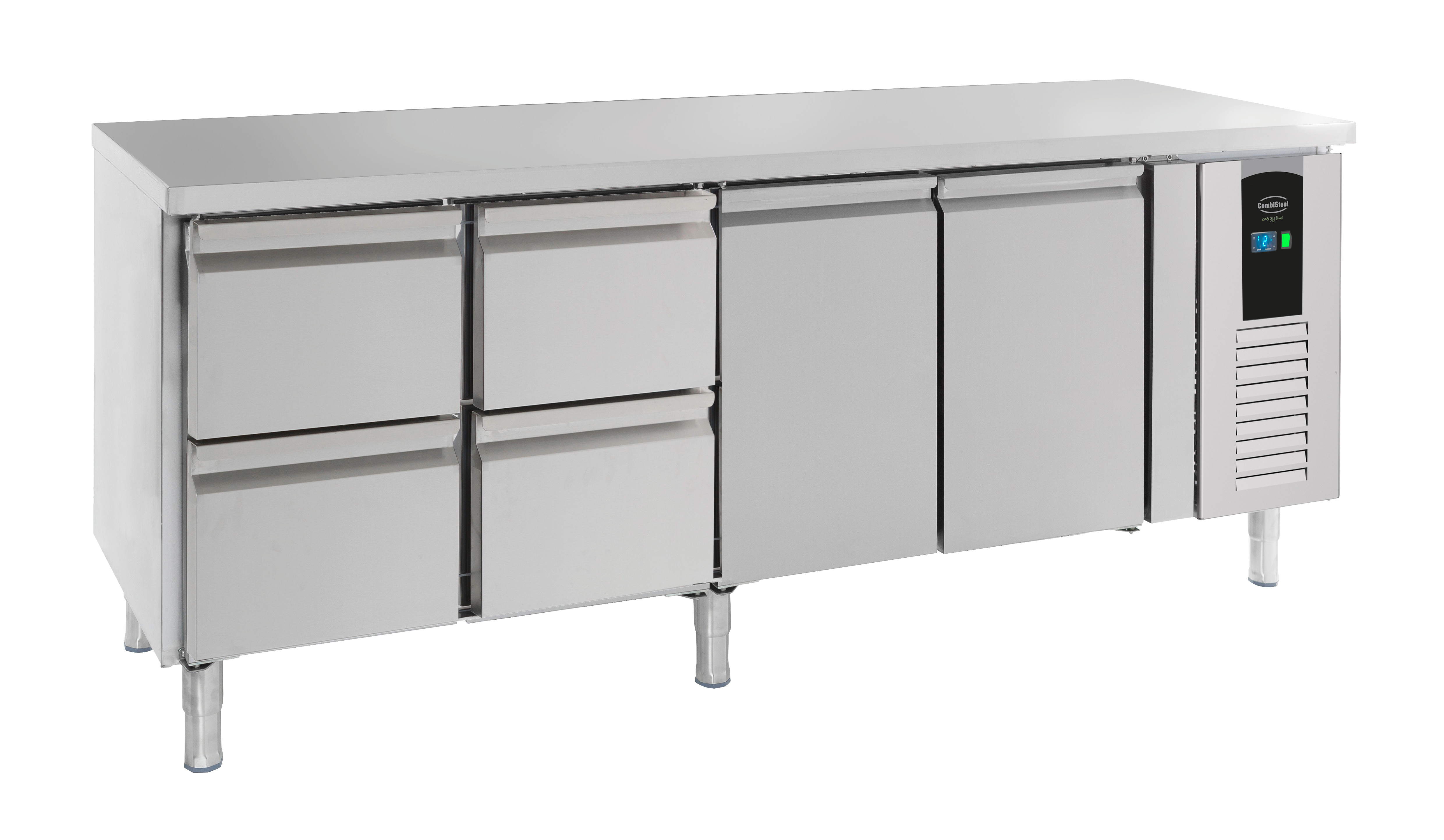 700 TABLE RÉFRIGÉRÉE 2 PORTES ET 4 TIROIRS ENERGY LINE COMBESTEEL 7450.5035