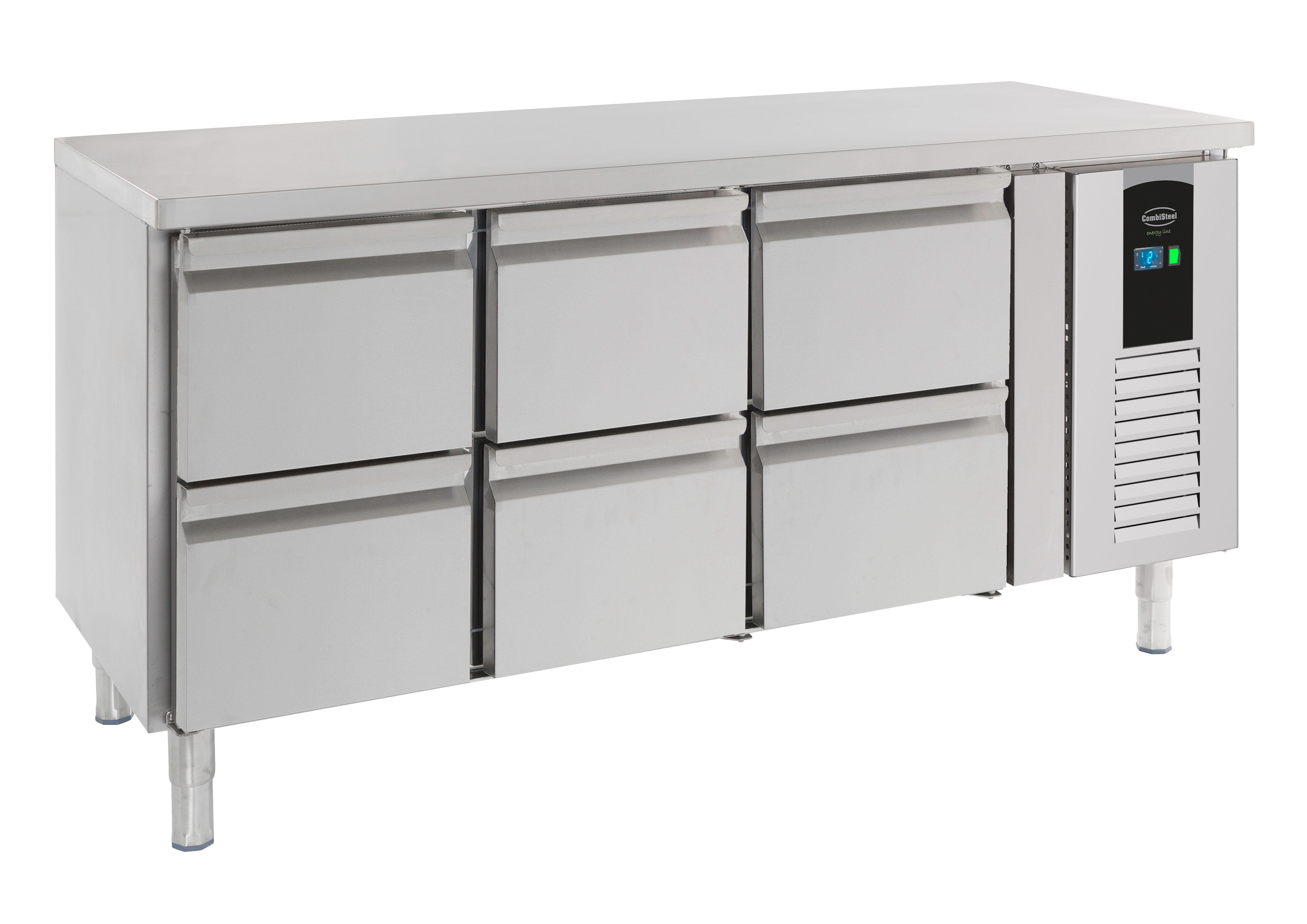 700 TABLE RÉFRIGÉRÉE 6 TIROIRS ENERGY LINE COMBESTEEL 7450.5045