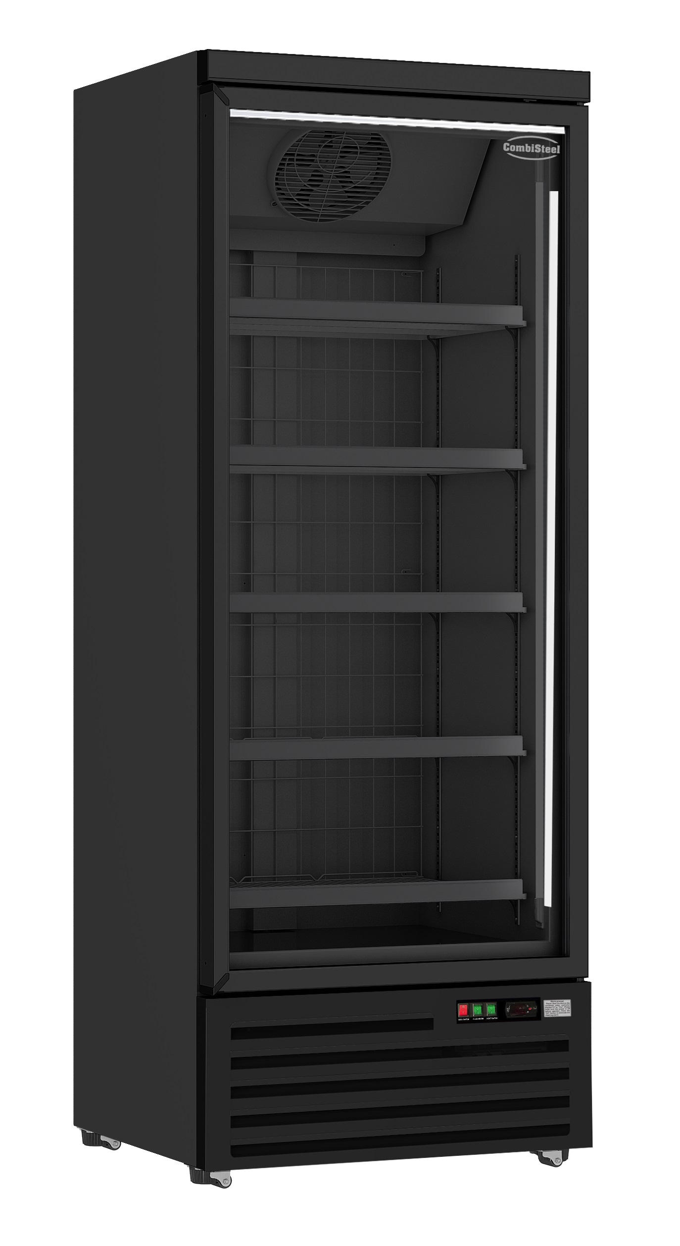 CONGÉLATEUR 1 PORTE EN VERRE NOIR JDE-600F BL COMBESTEEL 7455.2244