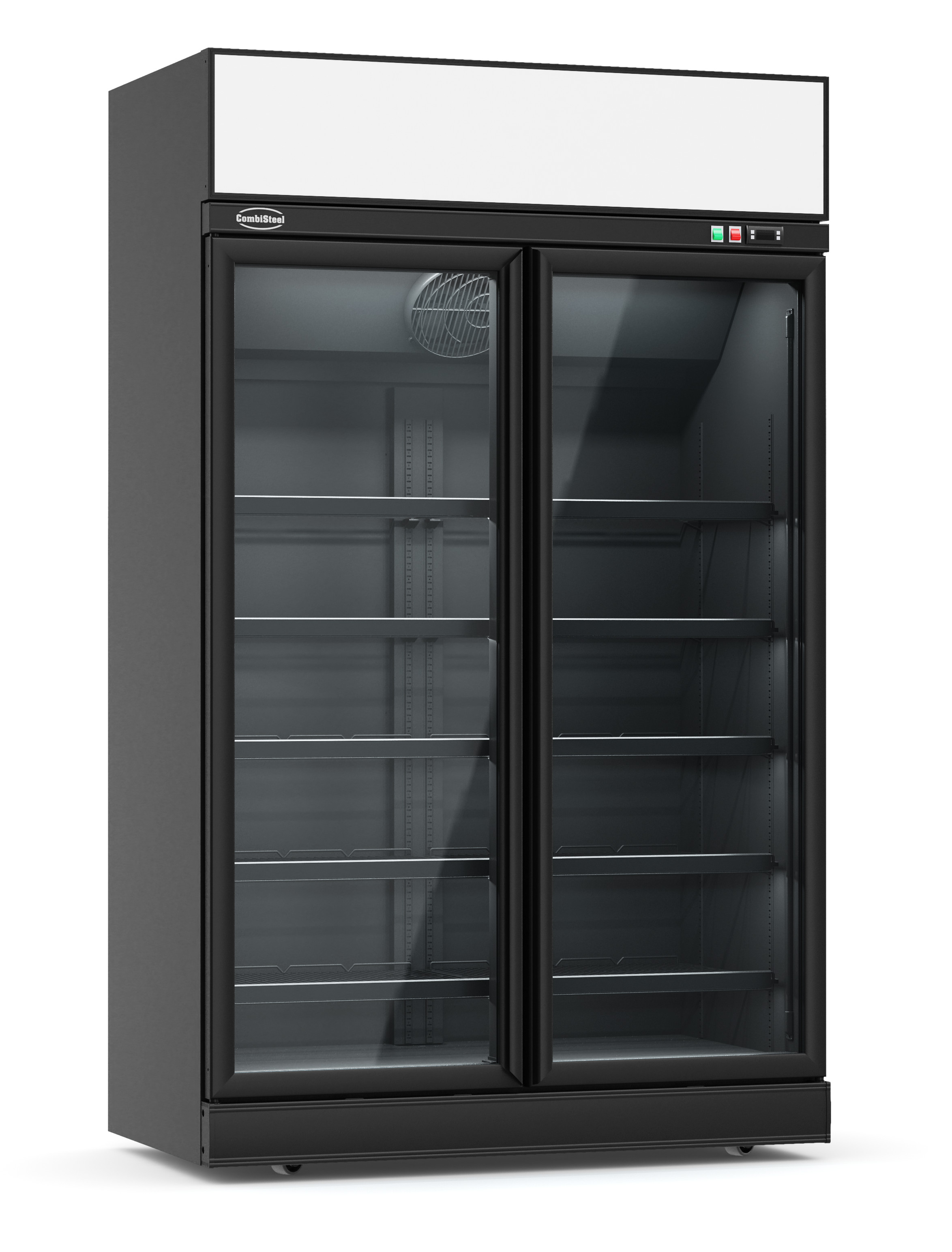 RÉFRIGÉRATEUR 2 PORTES EN VERRE NOIR INS-1000R BL COMBESTEEL 7455.2405