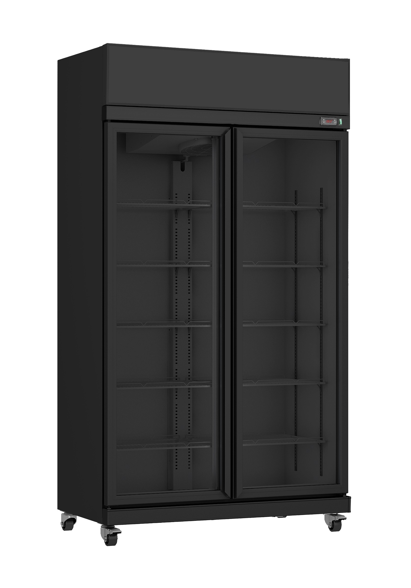 RÉFRIGÉRATEUR 2 PORTES EN VERRE NOIR IRM-770 BL COMBESTEEL 7455.3150