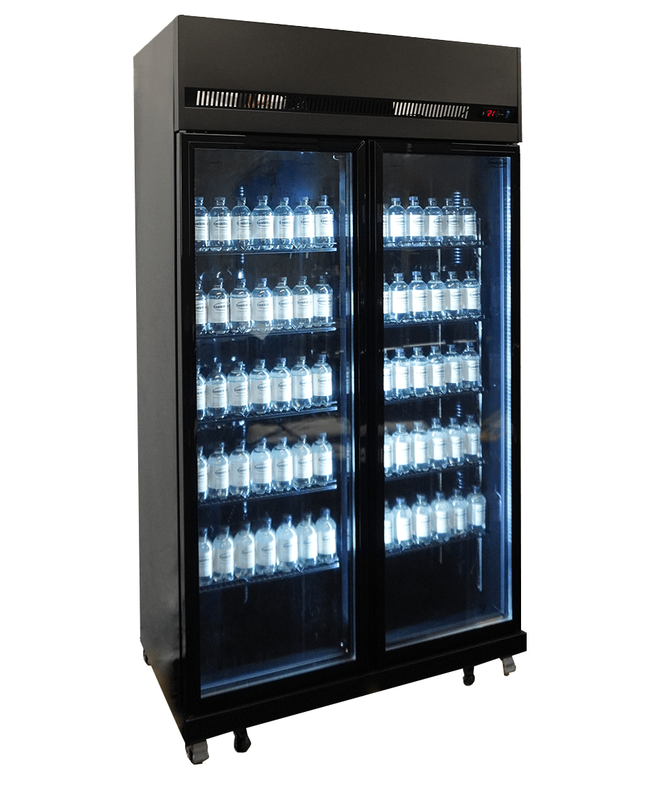 RÉFRIGÉRATEUR 2 PORTES EN VERRE NOIR IRM-770 BL COMBESTEEL 7455.3150