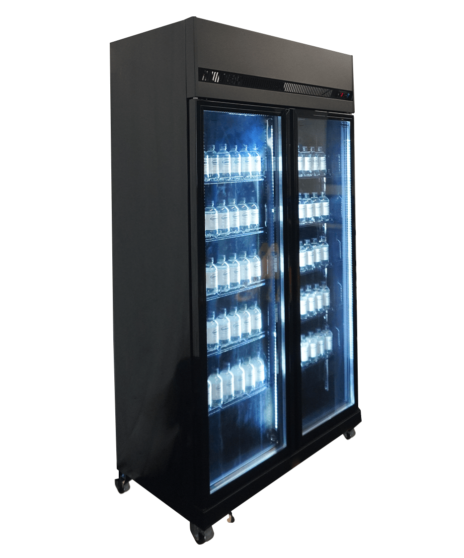 RÉFRIGÉRATEUR 2 PORTES EN VERRE NOIR IRM-770 BL COMBESTEEL 7455.3150