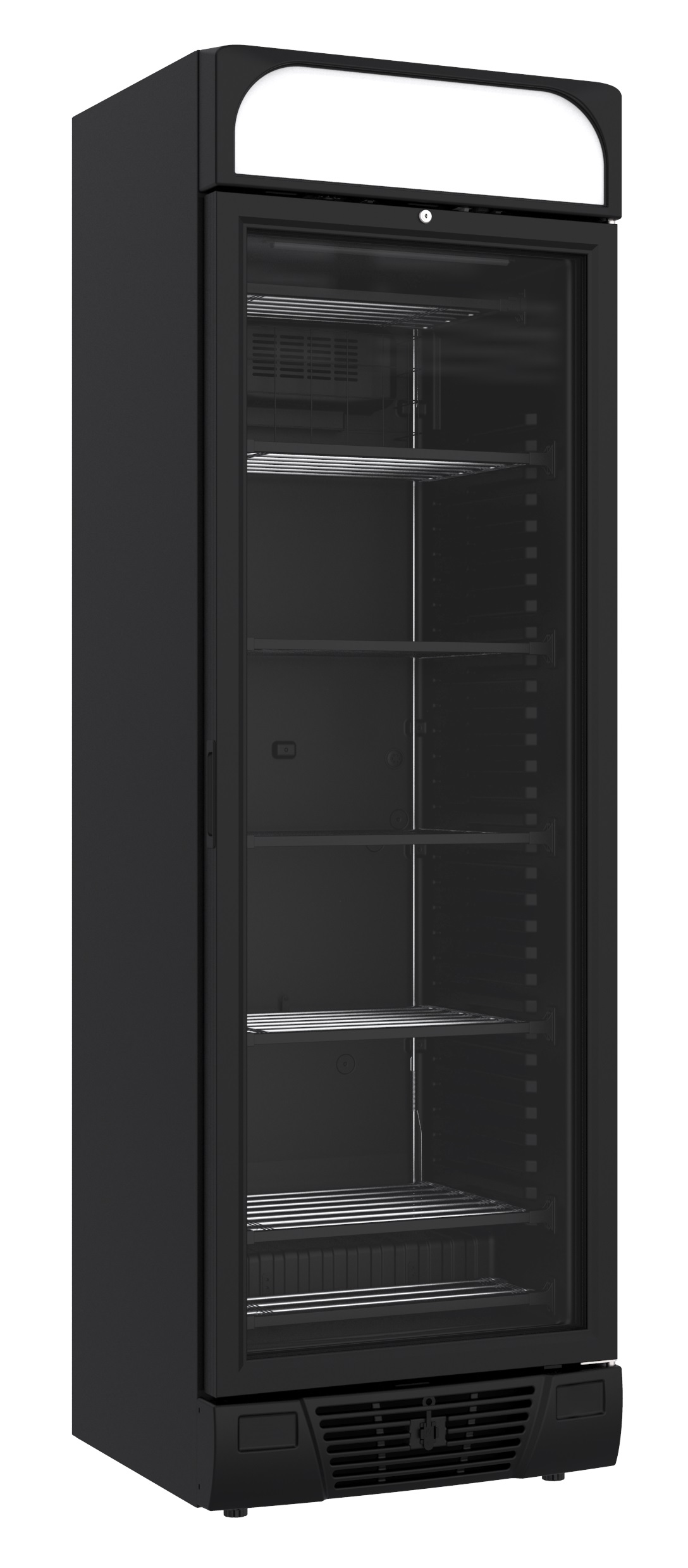 CONGÉLATEUR 1 PORTE EN VERRE NOIR 382L COMBESTEEL 7464.0060