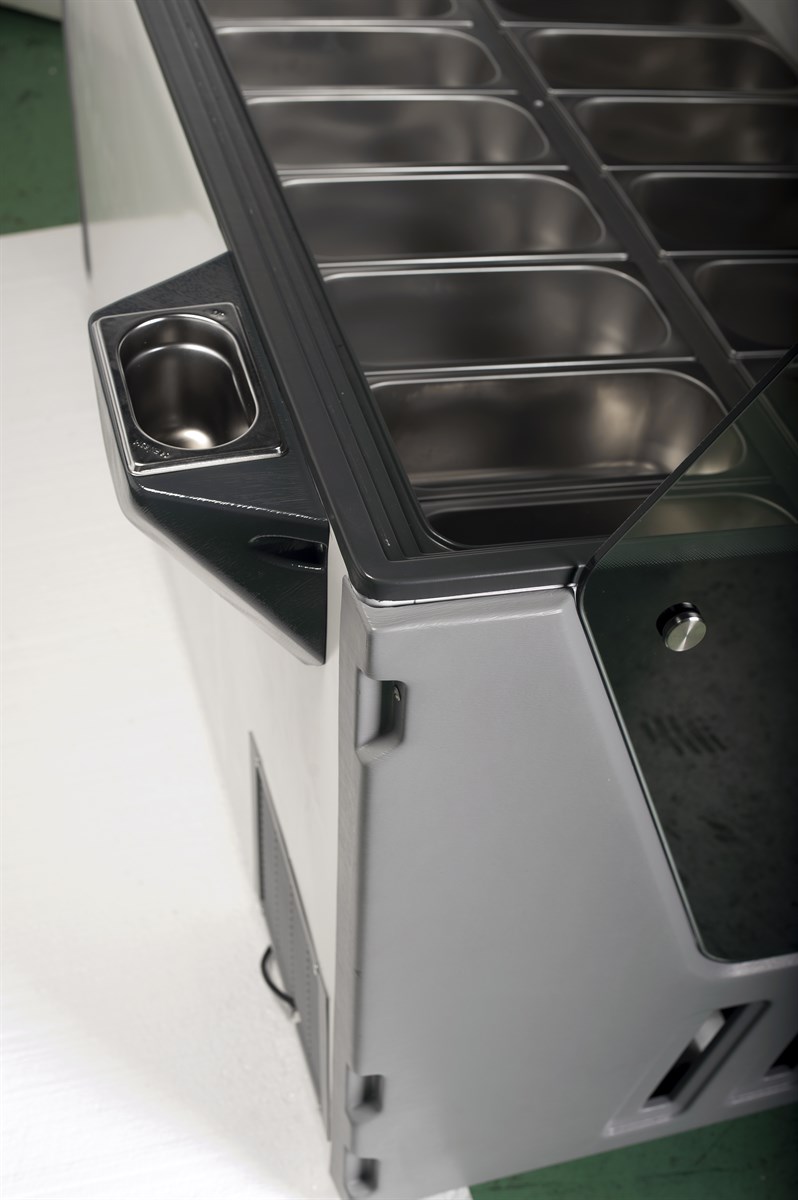 VITRINE À CREME GLACÉE HAWAI 16 5LTR  *TRANSPORT SUR DEMANDE* COMBESTEEL 7472.0115