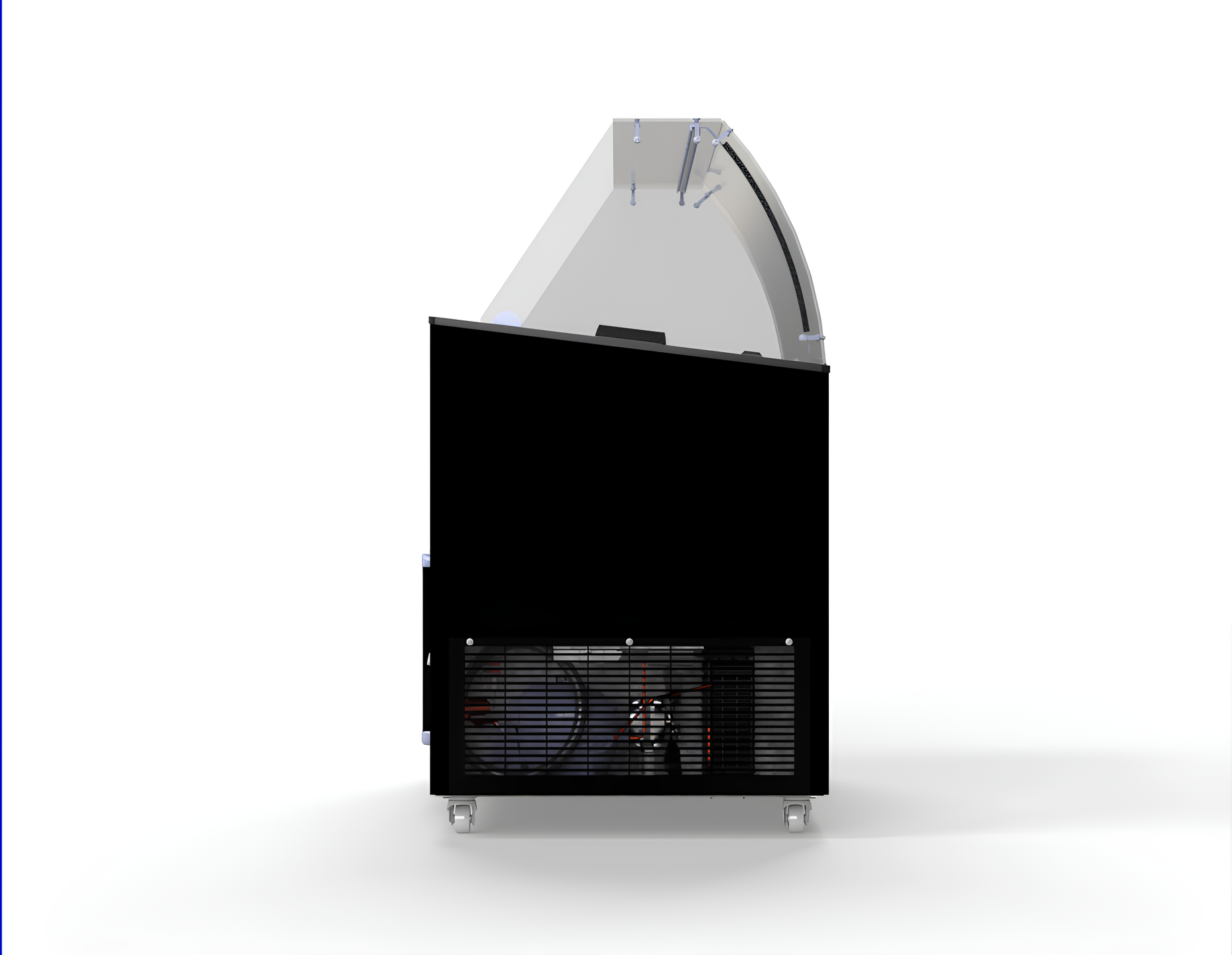 VITRINE À CREME GLACÉE JAVA NOIR 8x5 LTR COMBESTEEL 7472.0129