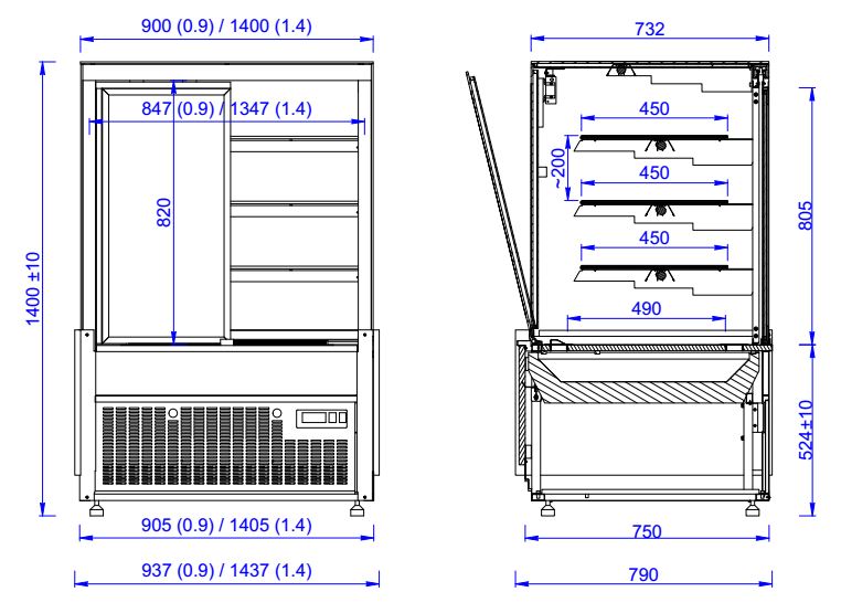 VITRINE RÉFRIGÉRÉE NERO 1.0 COMBESTEEL 7486.0090