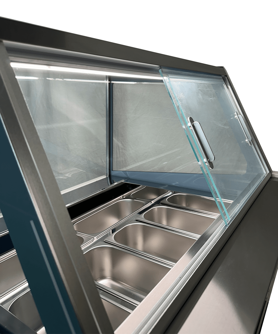 VITRINE À CREME GLACÉE BORNEO 12X5L COMBESTEEL 7487.0260