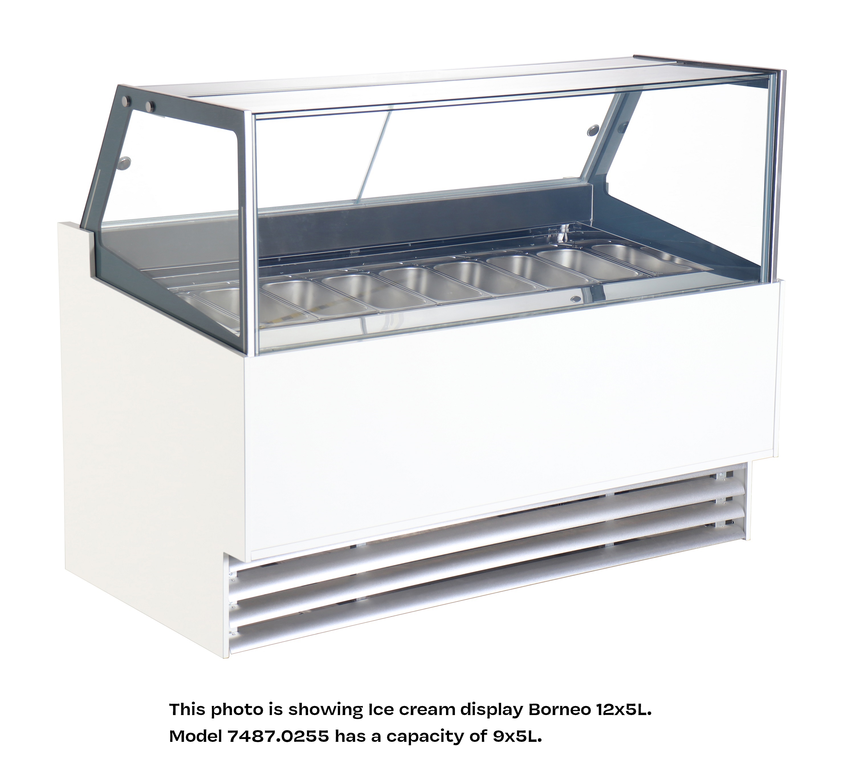 VITRINE À CREME GLACÉE PHUKET 9X5L COMBESTEEL 7487.0255