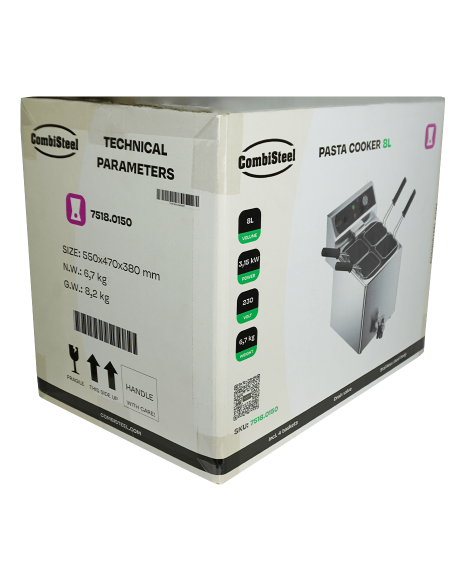 CUISEURS POUR PATES 8L INCL. PANIERS COMBESTEEL 7518.0150