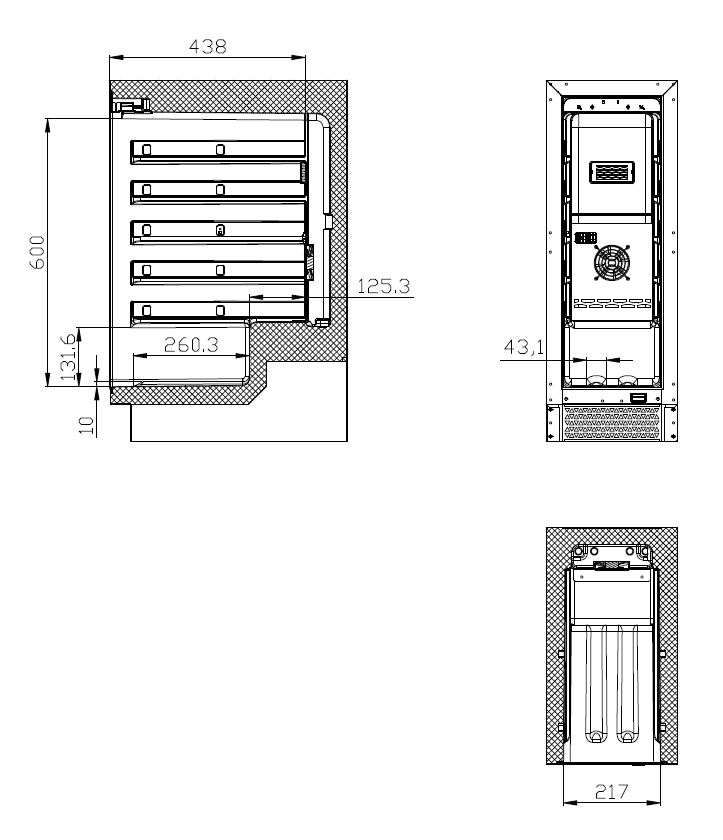 RAFRAÎCHISSEURS À VIN 50L SINGLE ZONE COMBESTEEL 7525.0015