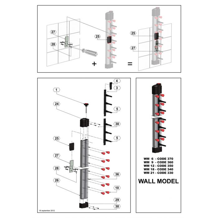 PLATE RACK WALL MODEL 9