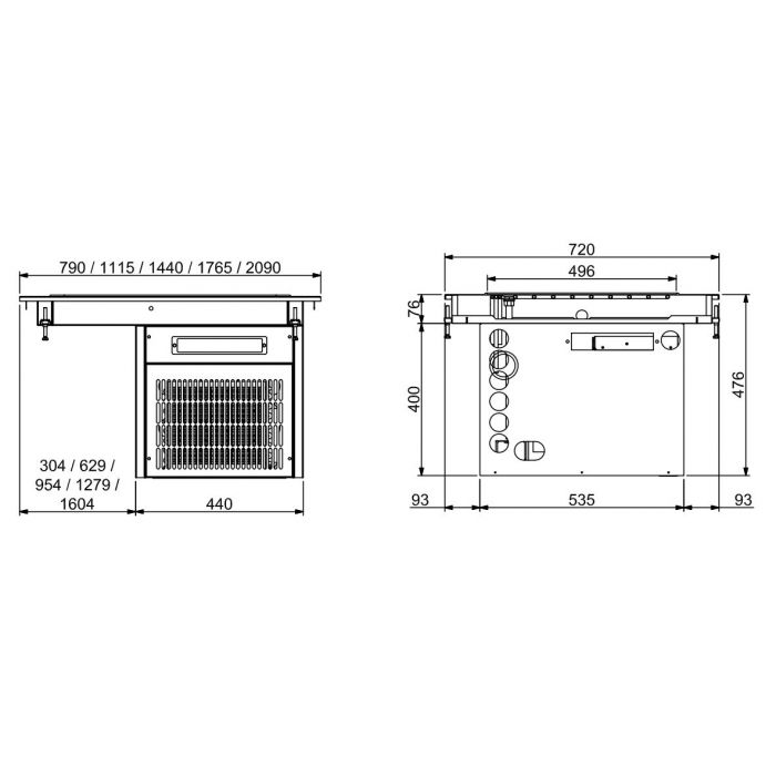DROP-IN REFRIGERATED TOP UNIT 5/1