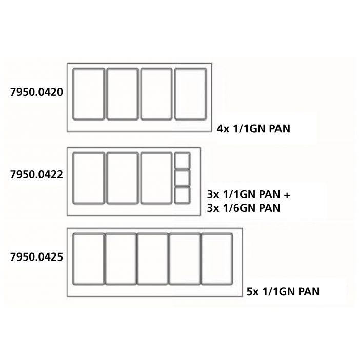 TABLE RÉFRIGÉRÉE PÂTISSERIE AVEC VERRE 2 PORTES
4x 1/1 GN RÉCIPIENT