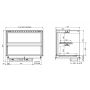 DROP-IN CUBIC HEATED CERAMIC DISPLAY WALL MODEL - BLACK 4/1 thumbnail