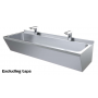 LAVABO DOUBLE EN ACIER INOX 1200X425X165MM thumbnail