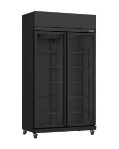 REFRIGERATOR 2 GLASS DOORS BLACK IRM-770 BL