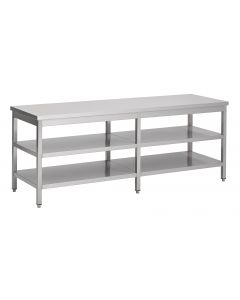 Werktafel met twee bodemschappen 6 poten