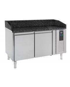 PIZZA COUNTER 2 DOORS BLACK GRANITE WORKTOP