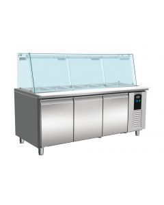 KOELWERKBANK GLAS RECHT 3 DRS