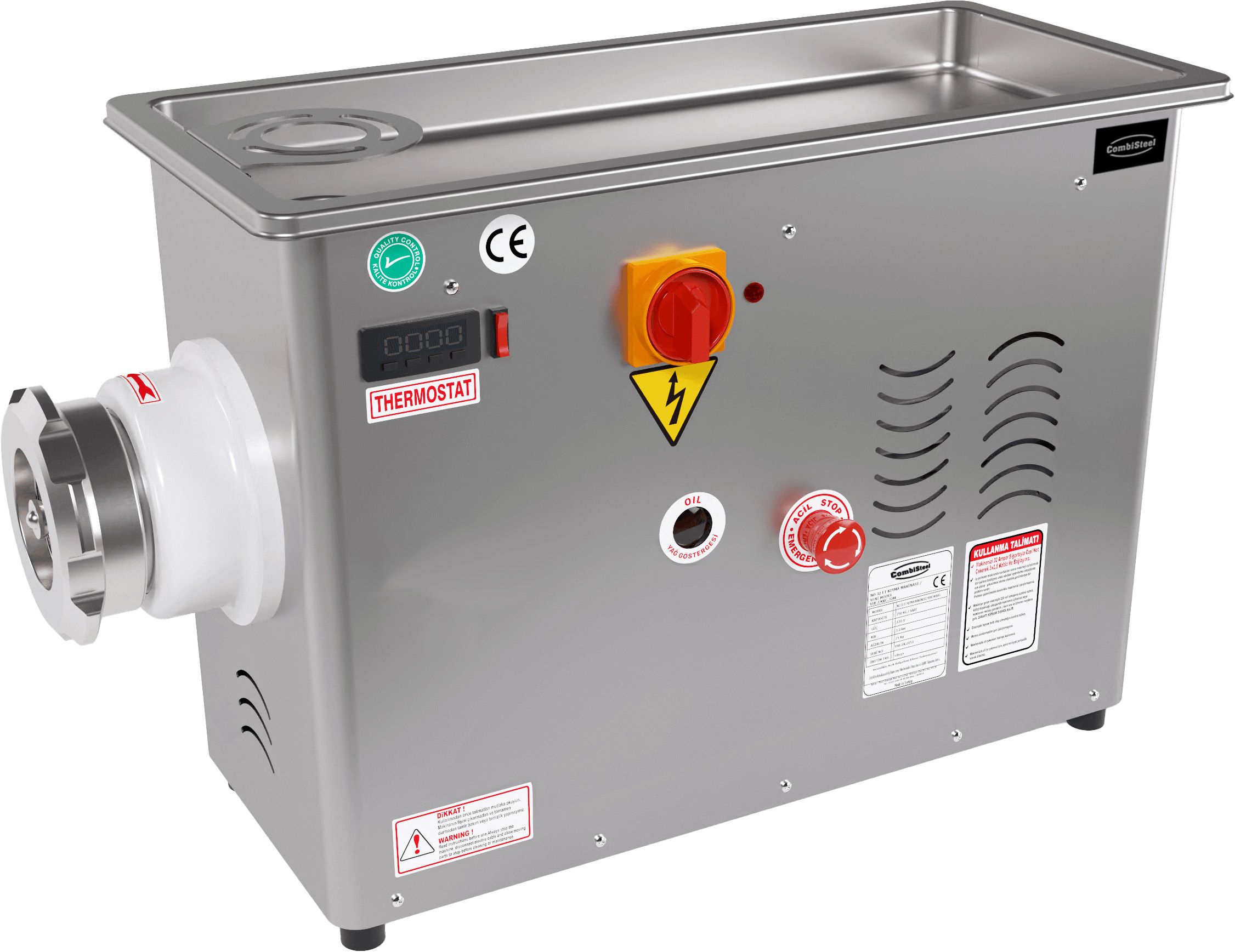 GEHAKTMOLEN 32 - 750KG/H 400V - MET VASTE GEKOELDE KOP